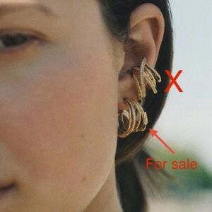 NEW Completedworks Suburbs Stratum 14k Gold Plated & White Topaz Earrings